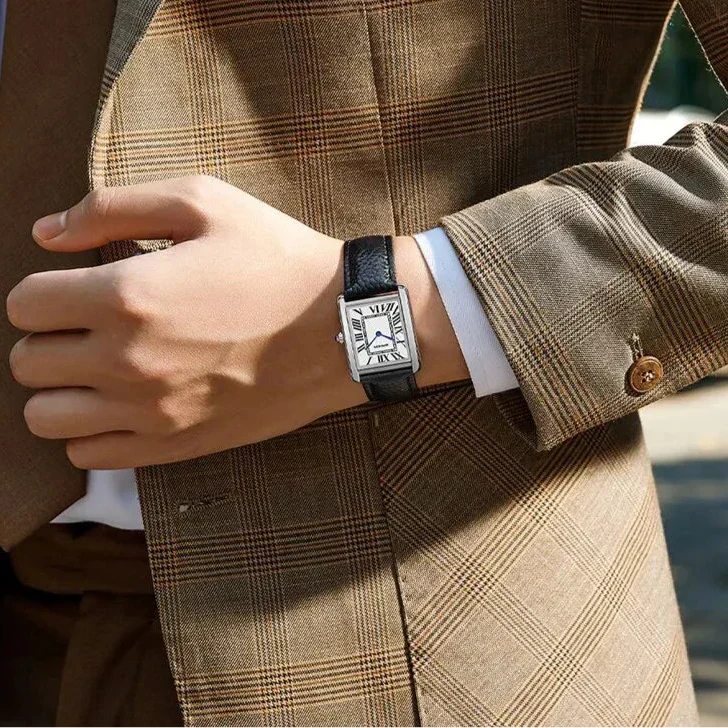 Elegante Uhren mit quadratischem Zifferblatt für Paare
