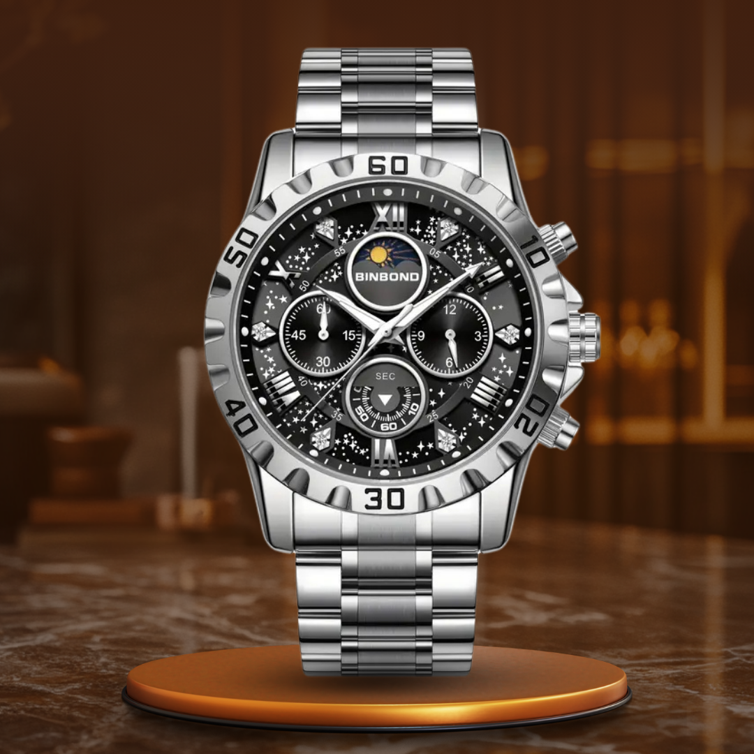 Luxus-Chronographenuhr mit Metallarmband