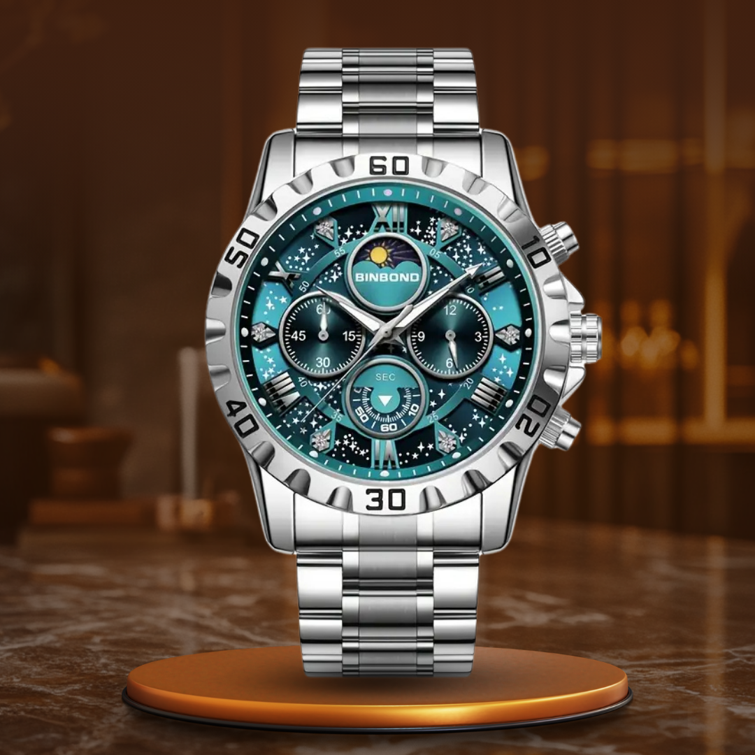 Luxus-Chronographenuhr mit Metallarmband