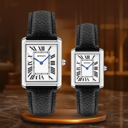 Elegante Uhren mit quadratischem Zifferblatt für Paare