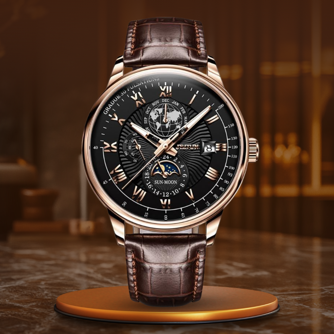 Trendige High-End-Quarzuhr mit Licht